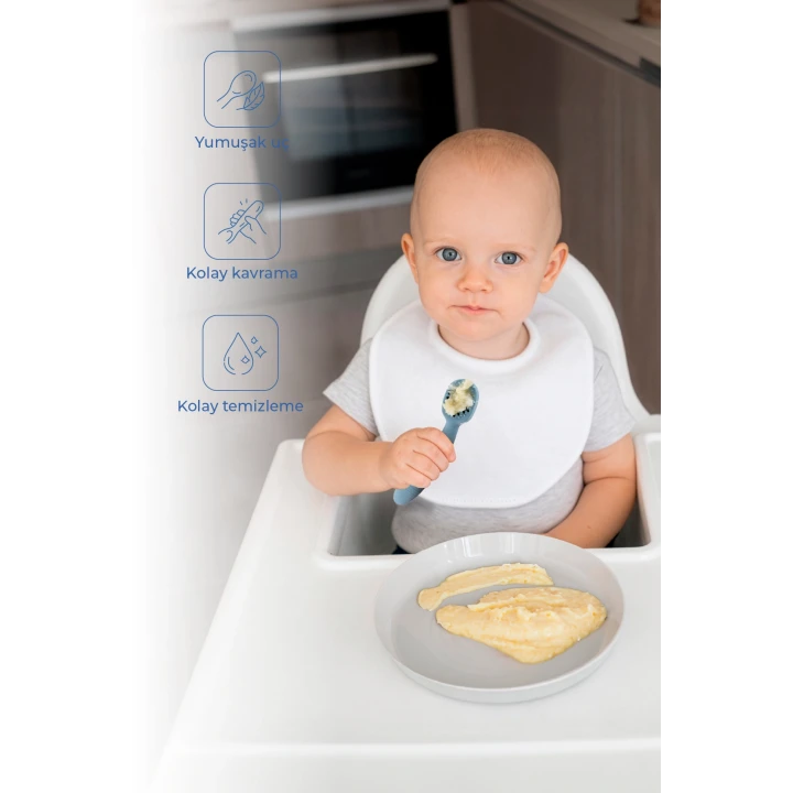 Babyjem Silikon İkili İlk Kaşığım Mint