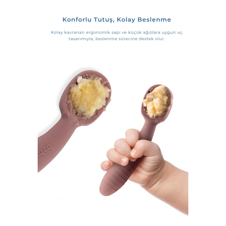 Babyjem Silikon İkili İlk Kaşığım Mocha