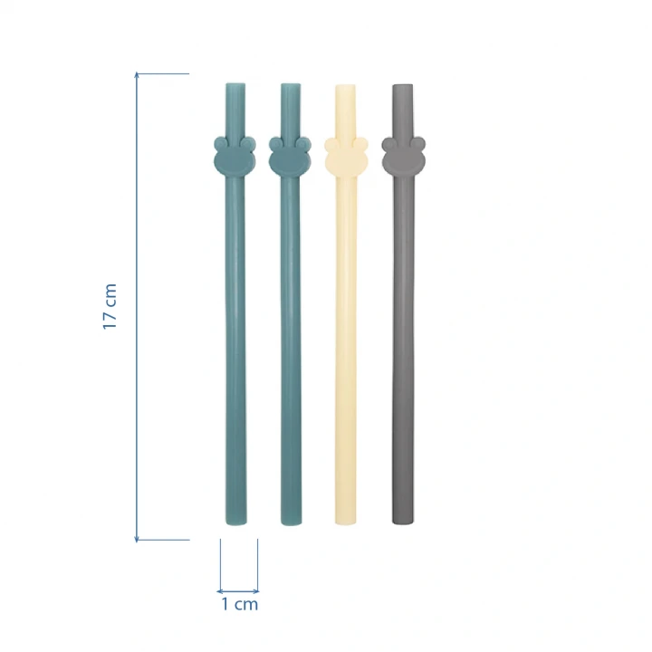 Babyjem Kolay Temizlenebilir Silikon Pipet Erkek (4 Adet)