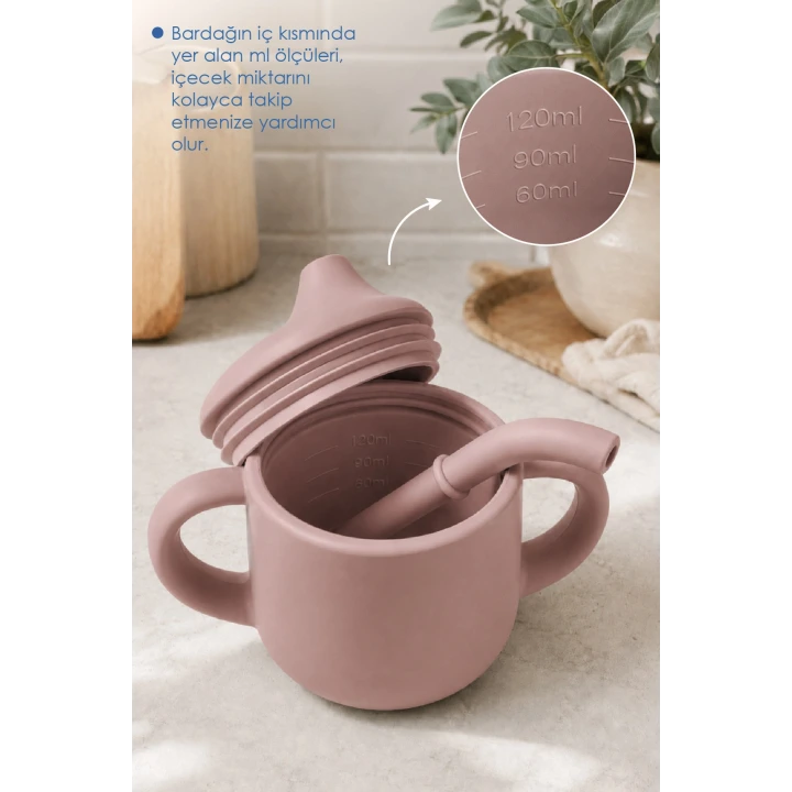Babyjem Silikon Pipetli Bardak Latte