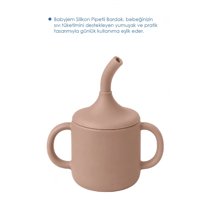 Babyjem Silikon Pipetli Bardak Latte