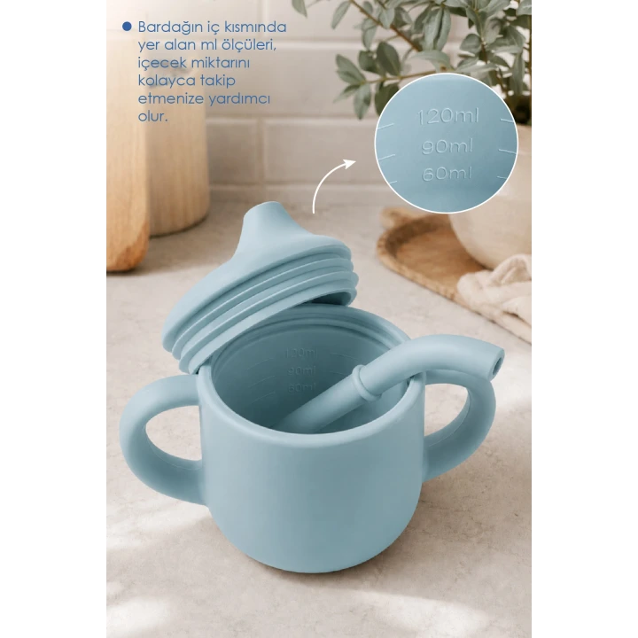 Babyjem Silikon Pipetli Bardak Mint