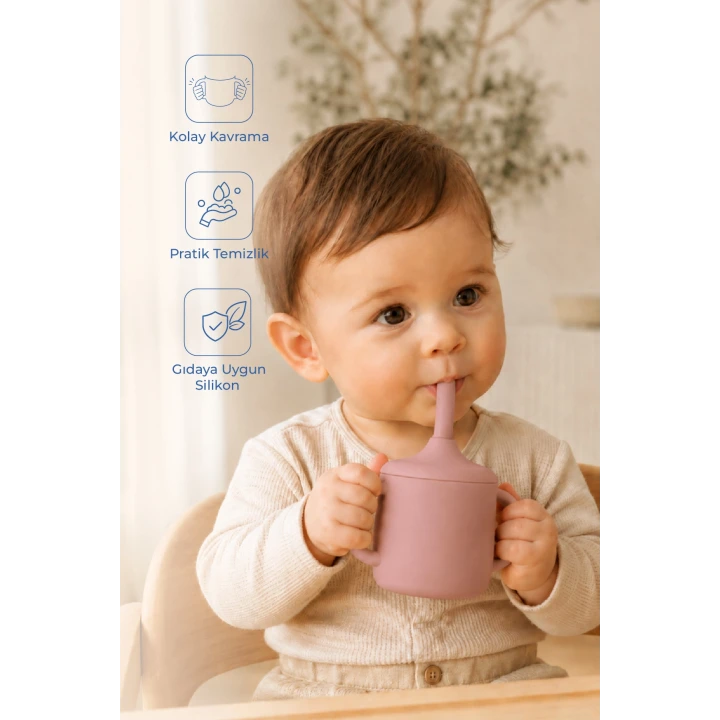 Babyjem Silikon Pipetli Bardak Mocha