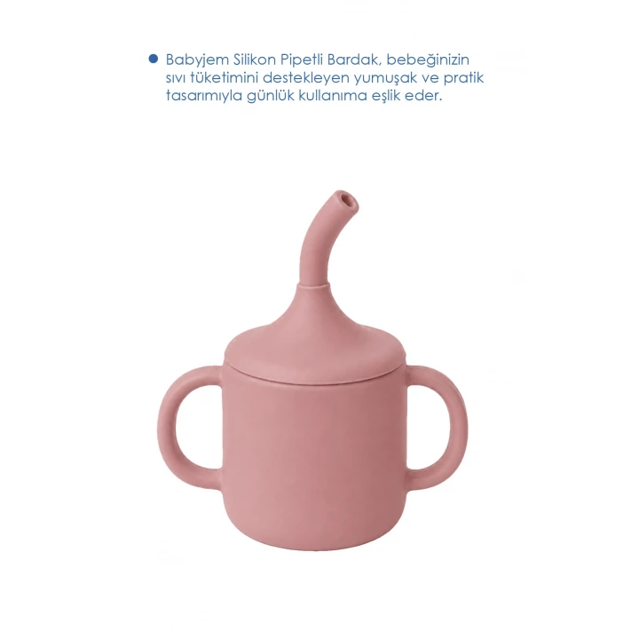 Babyjem Silikon Pipetli Bardak Mocha