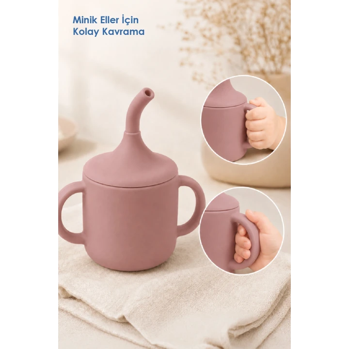 Babyjem Silikon Pipetli Bardak Mocha