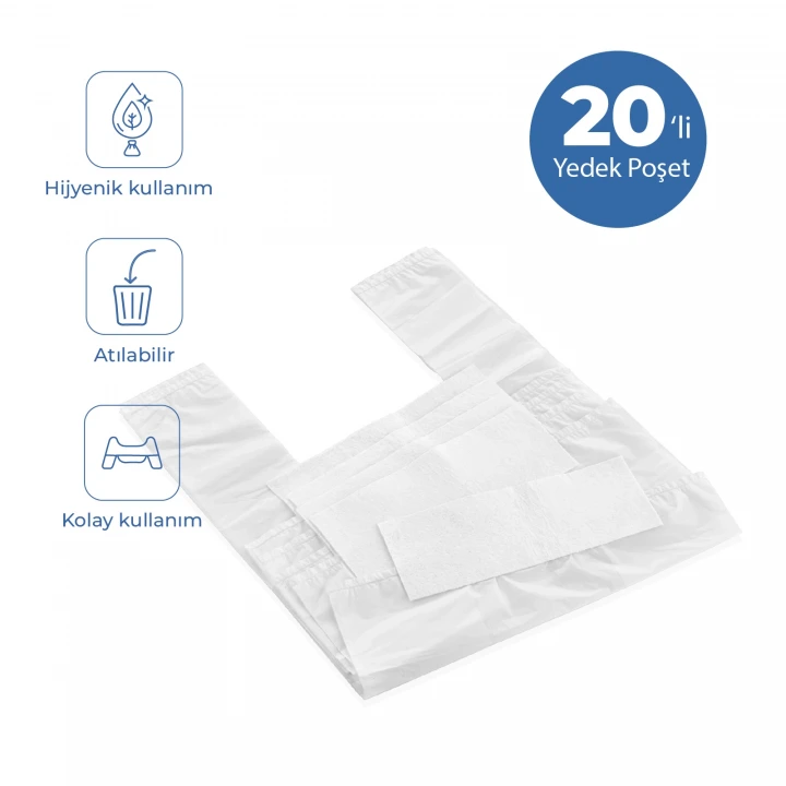 Babyjem Sızdırmaz Portatif Lazımlık Yedek Poşeti - 20 Adet