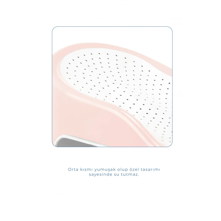 Babyjem Soft Banyo Desteği Bebek Yıkama Yardımcısı Soft Pembe