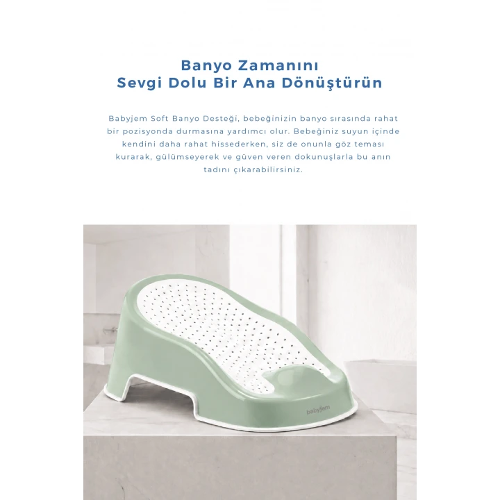 Babyjem Soft Banyo Desteği Bebek Yıkama Yardımcısı Soft Yeşil