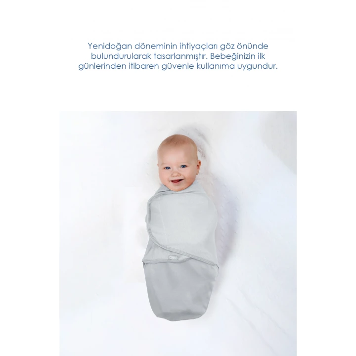 Babyjem Soft Pratik Penye Kundak Gri %100 Pamuk