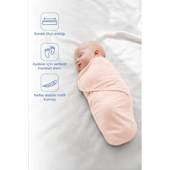 Babyjem Soft Pratik Penye Kundak Somon %100 Pamuk