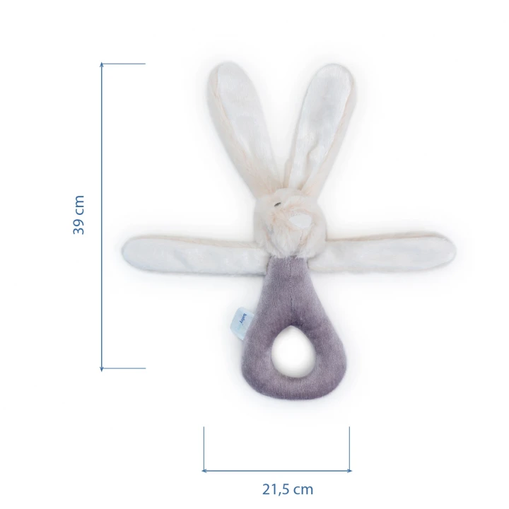 Babyjem Tutmalı Çıngıraklı Mini Peluş Tavşan Taş 842