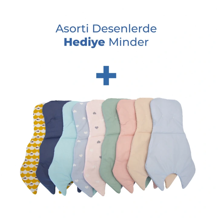 Babyjem Yandan Açılır Banyo ve Mama Oturağı & Minder 2li Set Taş