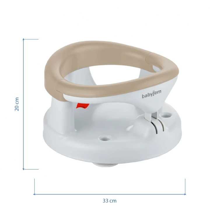 Babyjem Yandan Açılır Banyo ve Mama Oturağı & Minder 2li Set Taş