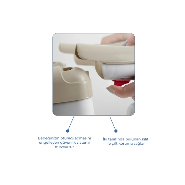 Babyjem Yandan Açılır Banyo ve Mama Oturağı Taş