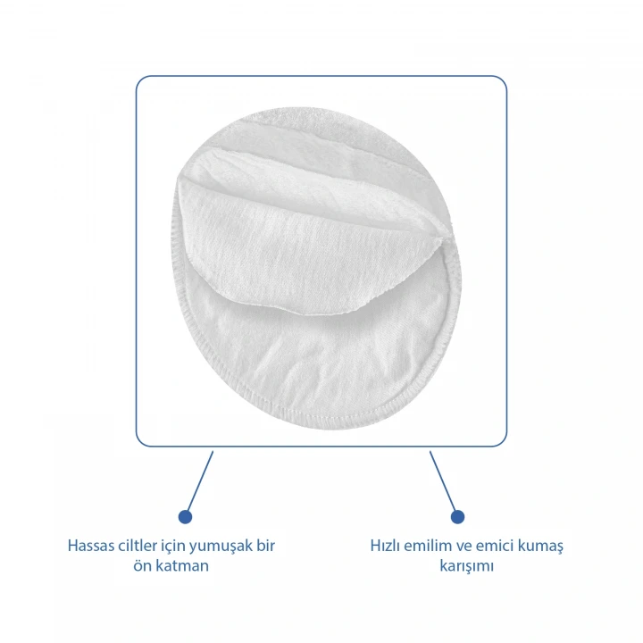 Babyjem Yıkanabilir 6lı Kumaş Göğüs Pedi