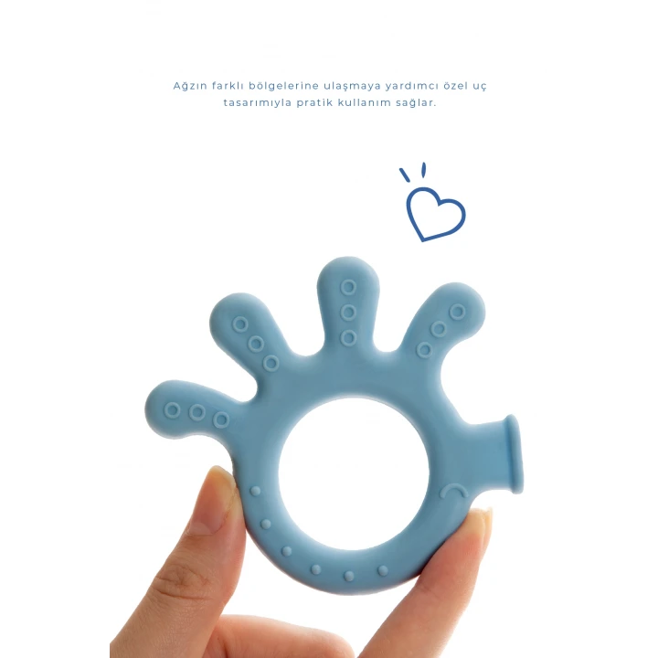 Babyjem Yumuşak Diş Kaşıyıcı Ahtapot Mavi