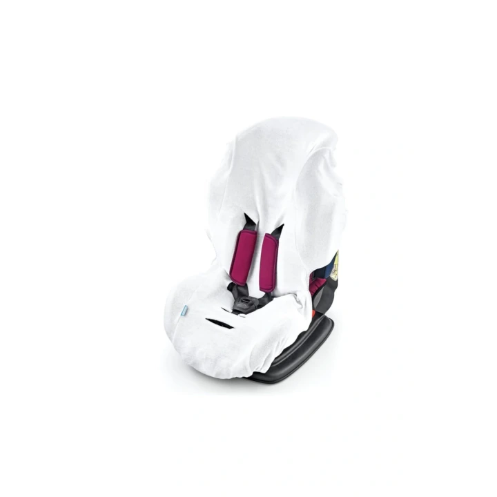 Babyjem Bebek Terleme Önleyici Örme Havlu Oto Koltuğu Kılıfı 476 Beyaz