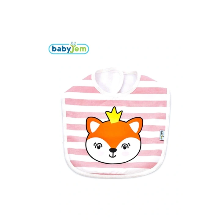 Babyjem Çizgili Baskılı Önlük Pembe