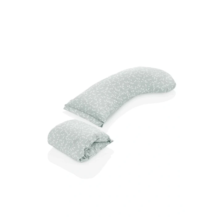 Babyjem Çok Fonksiyonlu Emzirme Destek Minderi & Anne Hamile Yastığı Yeşil Çiçek Outlet