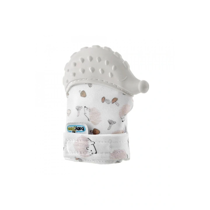 Babyjem Diş Kaşıma Eldiveni Kirpi Gri