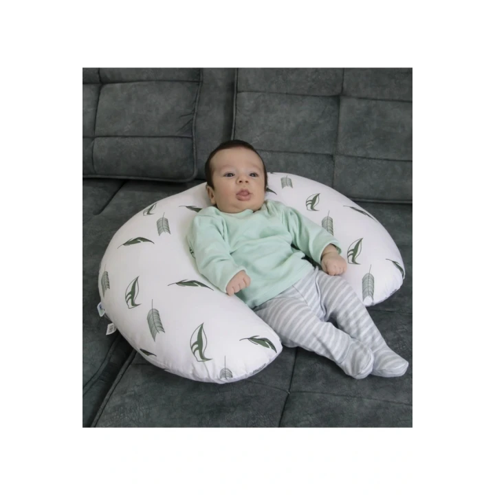 Babyjem Emzirme Ve Destek Minderi Gri Çiçek