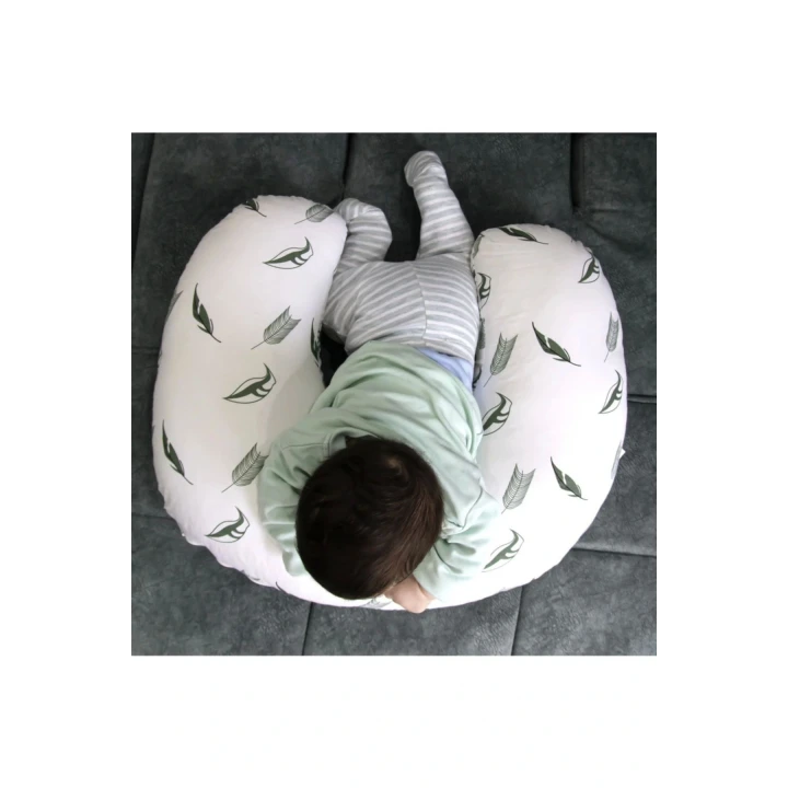 Babyjem Emzirme Ve Destek Minderi Gri Çiçek