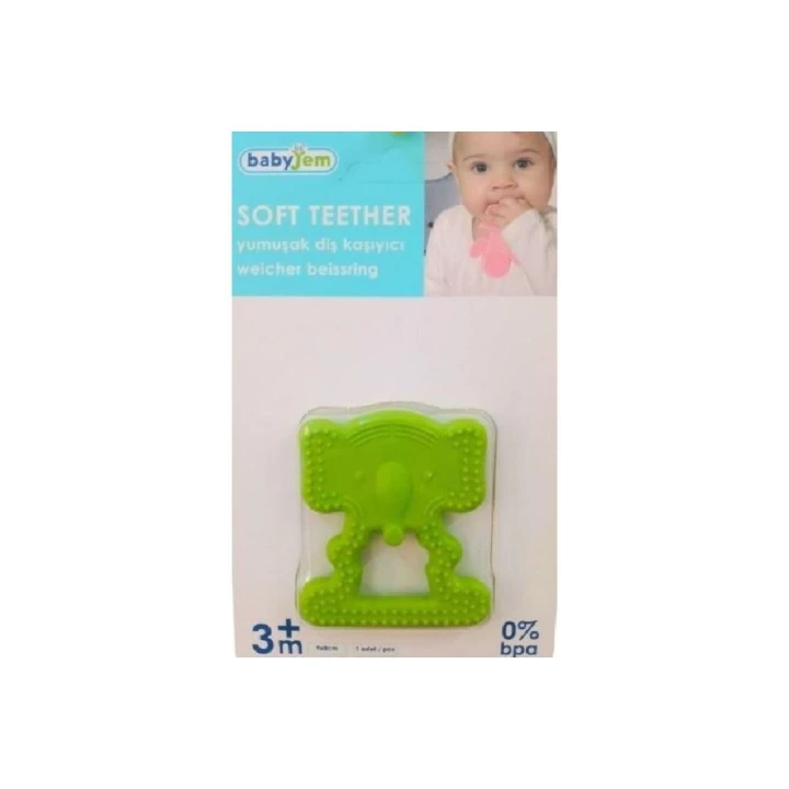 Babyjem Fil Diş Kaşıyıcı Açık Yeşil