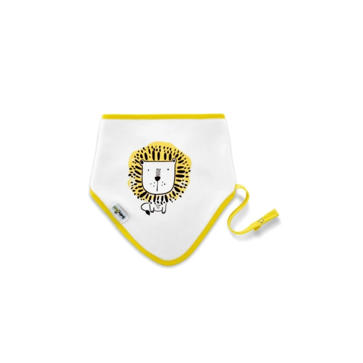 Babyjem Fular Önlük Emzik Tutacaklı Ekru Aslan