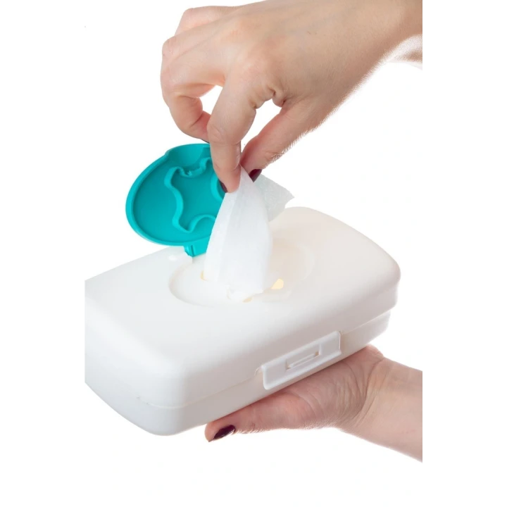 Babyjem Islak Mendil Kutusu Turkuaz / Beyaz