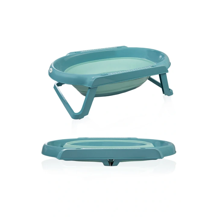 Babyjem Katlanır Bebek Banyo Küvet Seti 3 Parça Turkuaz