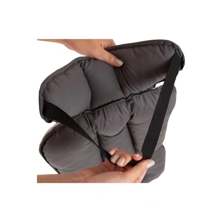 Babyjem Puset ve Mama Sandalyesi Minderi Gri Çiçek