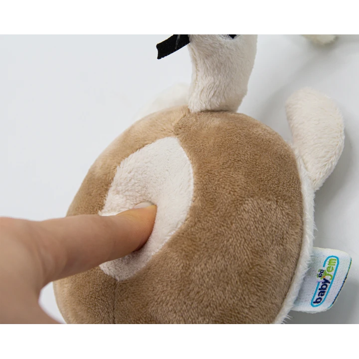 Sevimli Yürüme Arkadaşım Çıngıraklı Peluş Kaplumbağa Kahverengi