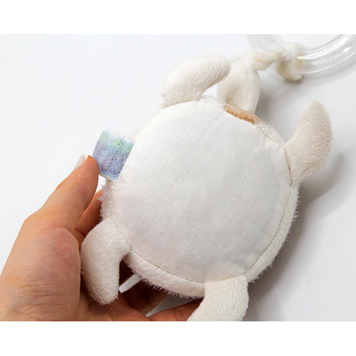 Sevimli Yürüme Arkadaşım Çıngıraklı Peluş Kaplumbağa Kahverengi