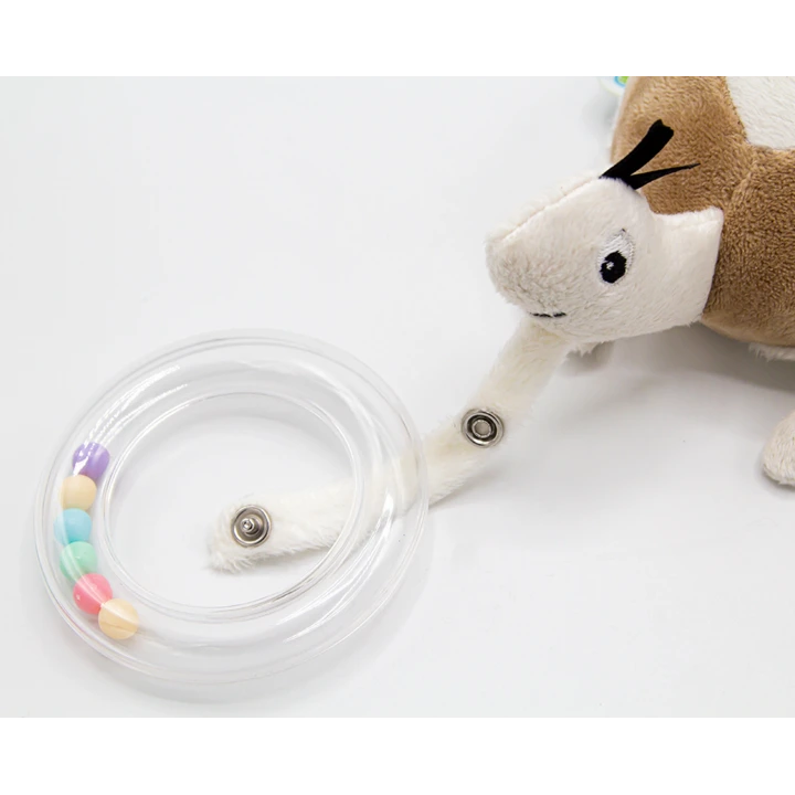 Sevimli Yürüme Arkadaşım Çıngıraklı Peluş Kaplumbağa Kahverengi