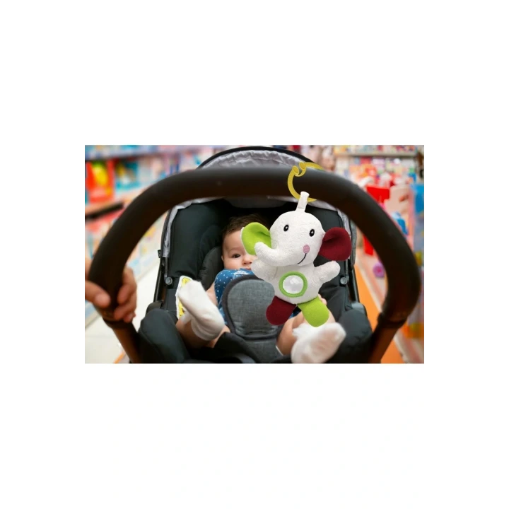 Babyjem Sevimli Arkadaşım Titreşimli Aynalı Fil Çıngırak