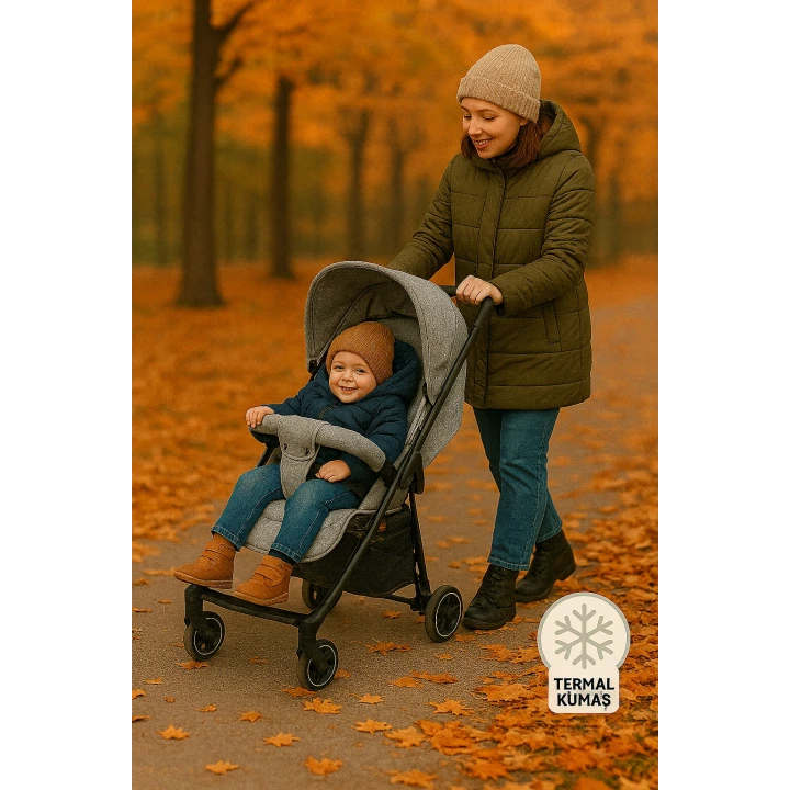 Tripper Molly Termal 4 Mevsim Yeni Nesil Baston Bebek Arabası Gri