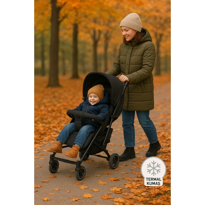 Tripper Molly Termal 4 Mevsim Yeni Nesil Baston Bebek Arabası Siyah