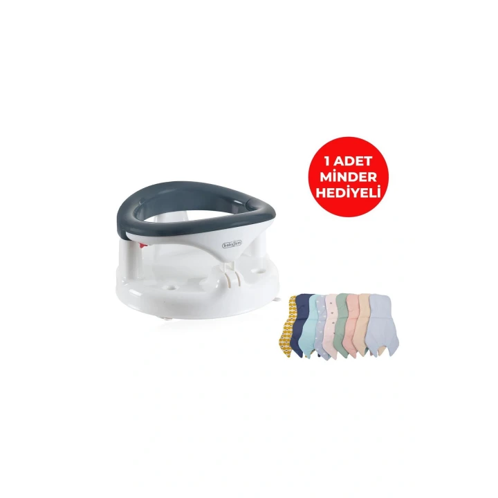 Babyjem Yandan Açılır Banyo ve Mama Oturağı & Minder 2li Set Antrasit