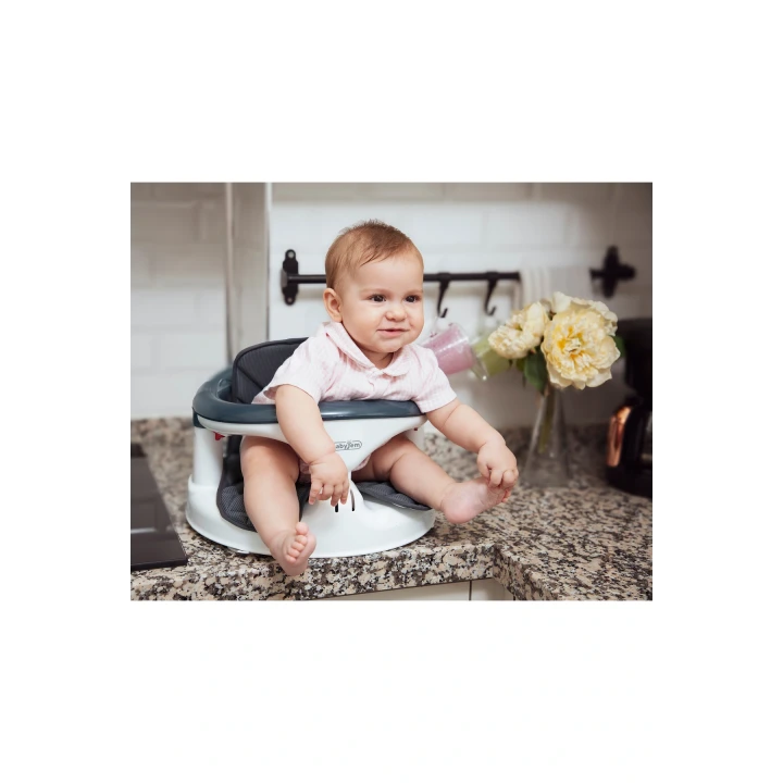 Babyjem Yandan Açılır Banyo ve Mama Oturağı & Minder 2li Set Antrasit