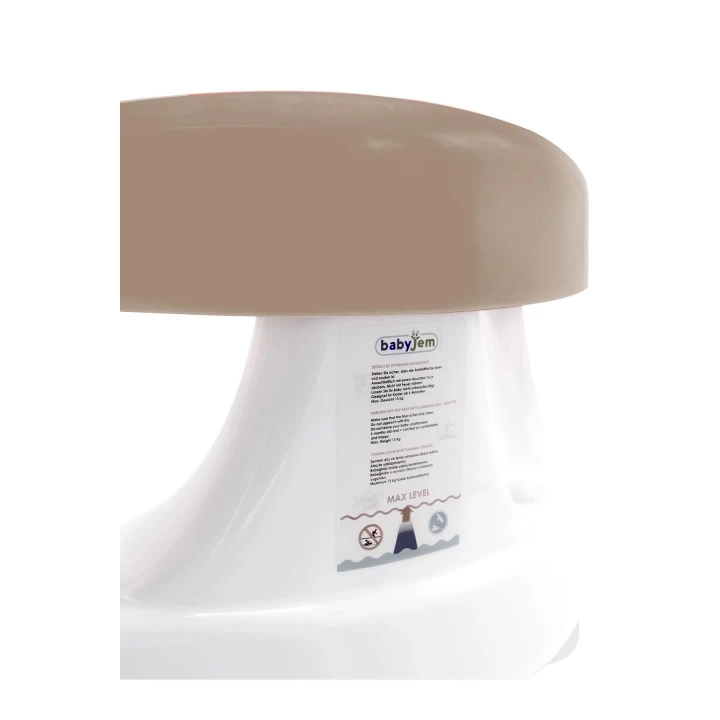 Babyjem Yandan Açılır Banyo ve Mama Oturağı & Minder 2li Set Taş