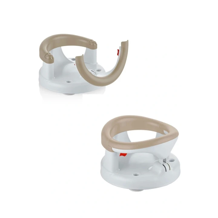 Babyjem Yandan Açılır Banyo ve Mama Oturağı & Minder 2li Set Taş