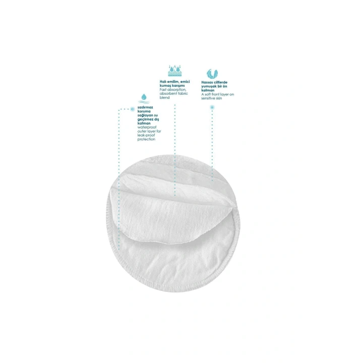 Babyjem Yıkanabilir 6lı Kumaş Göğüs Pedi