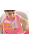Babyjem Poli Muşamba Mama Önlüğü Büyük Pembe