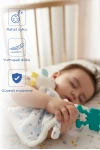 Babyjem 926 Birdy Diş Kaşıyıcılı + Silikon Emzik Hediyeli Uyku Arkadaşım Mavi 