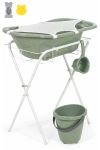 Babyjem Ayaklı Bebek Banyo Küvet Seti 7 Parça Soft Yeşil