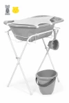 Babyjem Ayaklı Bebek Banyo Küvet Seti 7 Parça Soft Gri