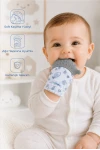 Babyjem Bebek Diş Kaşıyıcı Eldiveni Kirpi Gri