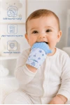 Babyjem Bebek Diş Kaşıyıcı Eldiveni Kirpi Mavi