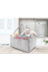 Babyjem Keçe Anne Bebek Bakım Çantası Organizer Gri Çiçek