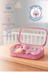 Babyjem Çantalı Bebek Bakım Bakım Seti 7 Parça Pembe + Pamukçuk Eldiveni Pembe Hediyeli